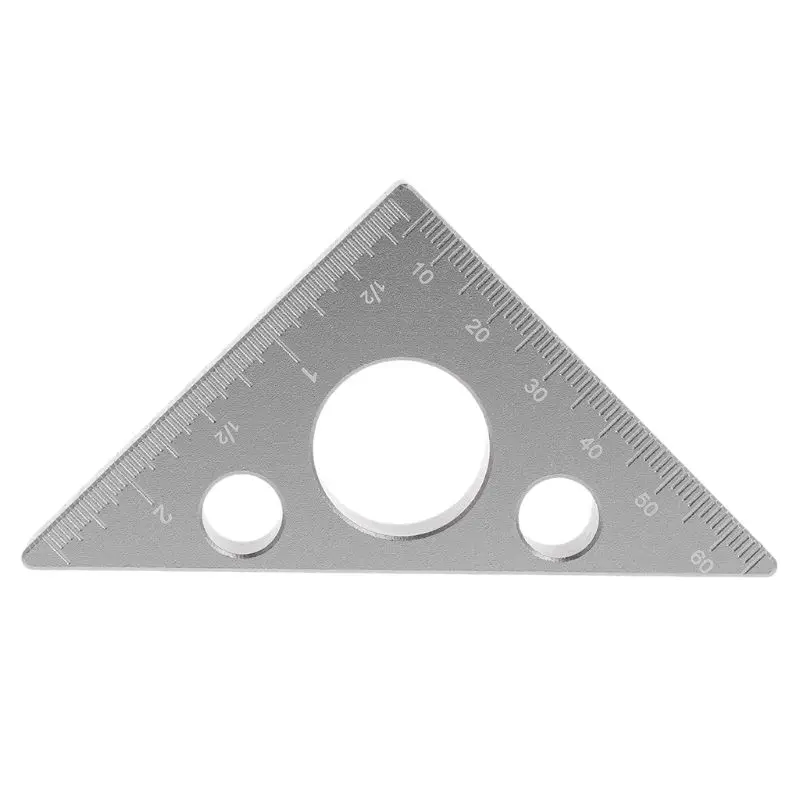 

Woodworking Triangle Ruler Aluminum Alloy Metric Inch Height Ruler Square Ruler