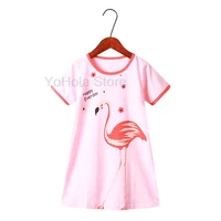 girls cartoon nightdress for kids children dresses pajamas baby girls soft cotton sleepwears nightwears for toddlers teen
