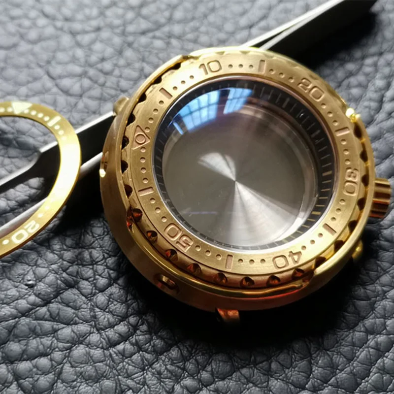 НОВЫЙ 47 мм сапфировый Кристалл алюминий бронза тунца чехол для часов SBBN031