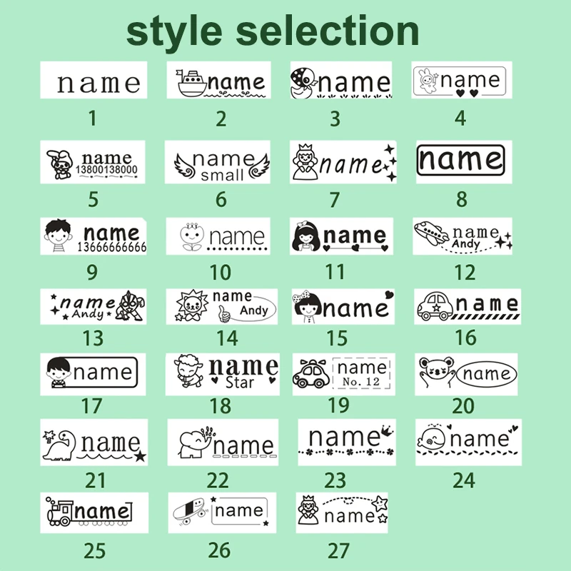 Детский штамп с именем на заказ для учителей детского сада всех языков
