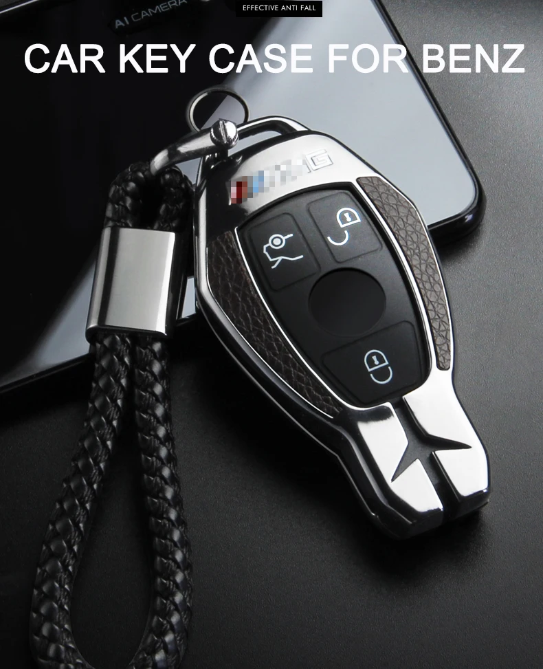 Автомобильный чехол для ключей, брелок для Mercedes Benz W203 W210 W211 W124 W202 W204 W212 W176 AMG GLC 260 C200 CLA GLA 200, автомобильные аксессуары