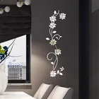 100x30 см Большой размер зеркальный эффект наклейки на стену с изображением птиц цветок домашний декор обои для гостиной спальни DIY виниловые комнаты декор
