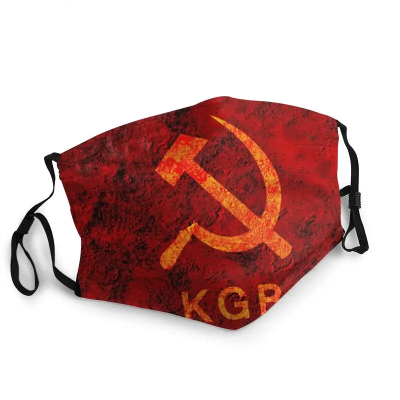

Breathable KGB CCCP Communist Flag Face Mask Adult Russian Soviet Union Proud Mask Women Anti Haze Protection Respirator Muffle