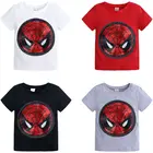 Детская футболка с коротким рукавом для маленьких мальчиков и девочек, детская одежда с волшебными блестками, Человек-паук, Анна, детский топ с круглым вырезом