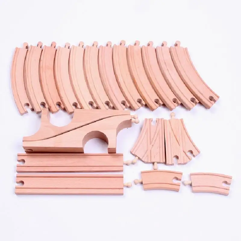 Деревянный трек для поезда аксессуары многофункциональная головоломка детские