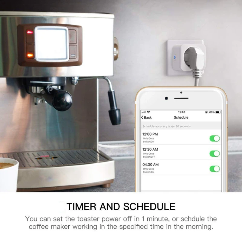16A Smart Wifi Plug Socket EU Life Remote Control Time Setting Works With Alexa Google Home | Электроника
