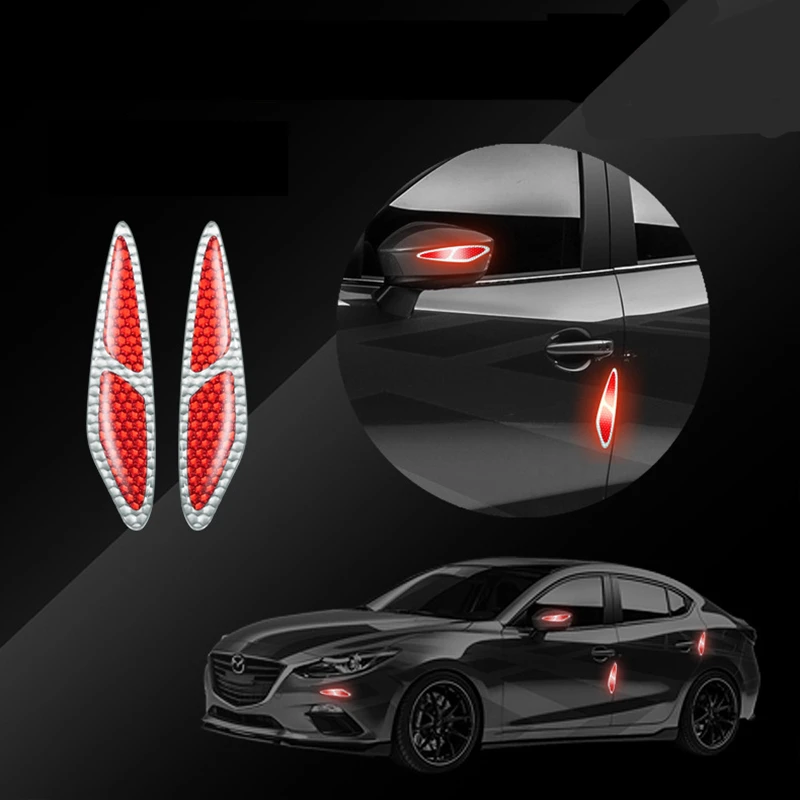 Reflective Tape Car Door Sticker Reflex Warning Notice Exterior Accessories Auto Aufkleber Band Cinta Reflectante De Coche | Автомобили и