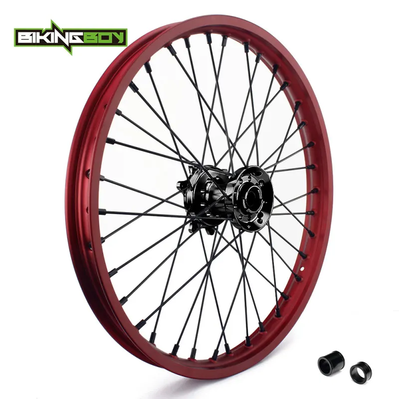 711 612 Front Black BIKINGBOY 2" 19" обод колеса концентратора для HONDA CR 125 250 R 02-13 CRF250R 04-19 CRF250X CRF450R 02-19 CRF450X 18 17 16 15 спереди и сзади - Цвет: 711 612 Front Black