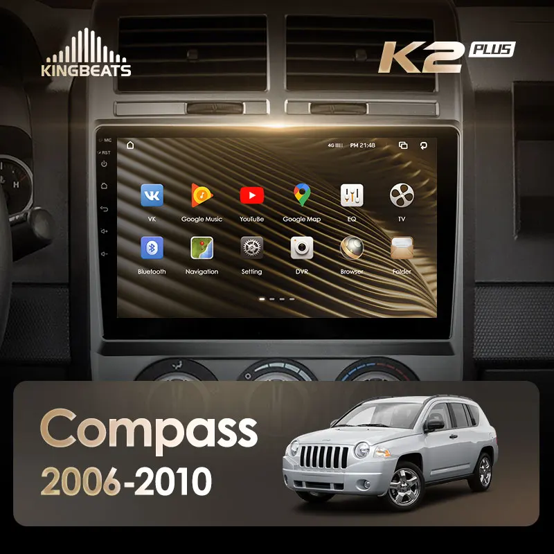 KingBeats штатное головное устройство For Jeep Compass 1 MK 2006 2010 GPS Android 10 автомагнитола на