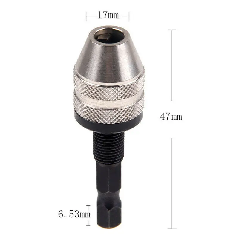 

Keyless Drill Bit Chuck 1/4inch Hex Shank Adapter Conversion Quick Change Tool