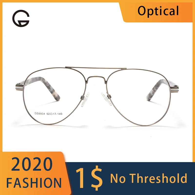 Ретро стиль очки Пилот оправа негабаритных мужчин Wo мужские Прозрачные Линзы для