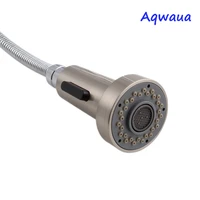 aqwaua kitchen faucet spout g12 connector two function abs pull out spray fro kitchen shower head replacement part brushed