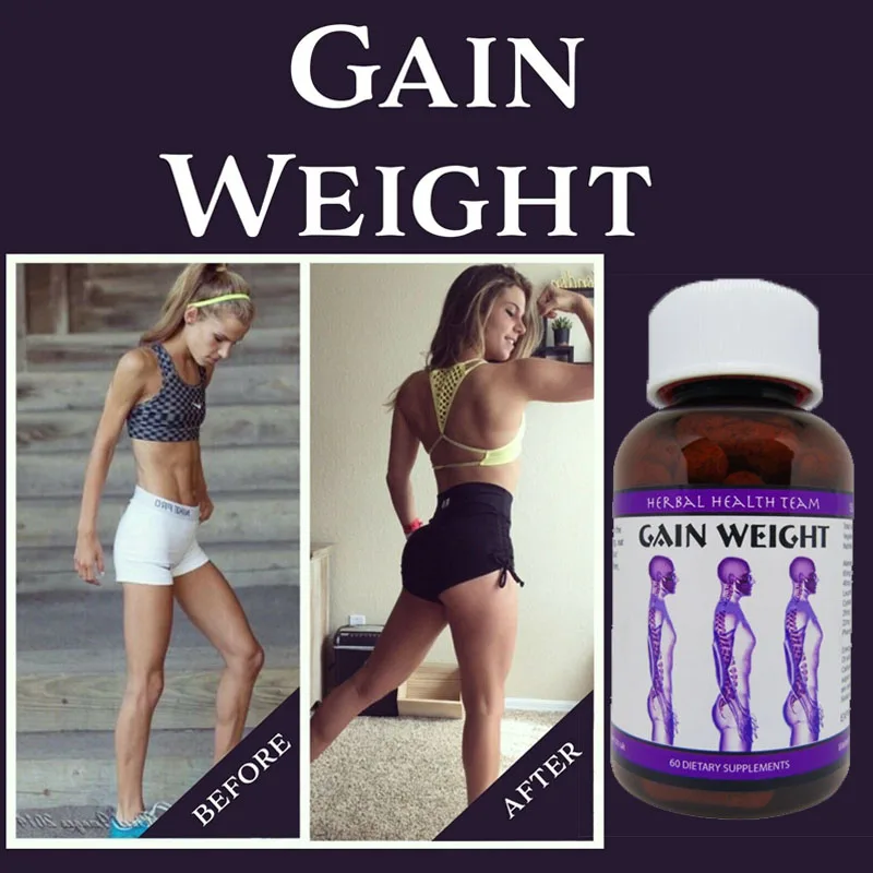 High quality Natural GAIN WEIGHT FOR Healthy appetite add weight and bulk out 60caps/bottle