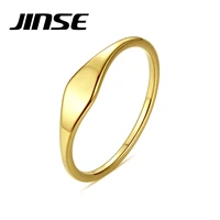 jinse trendy rings stainless steel metal gold trending summer style thin ring for women