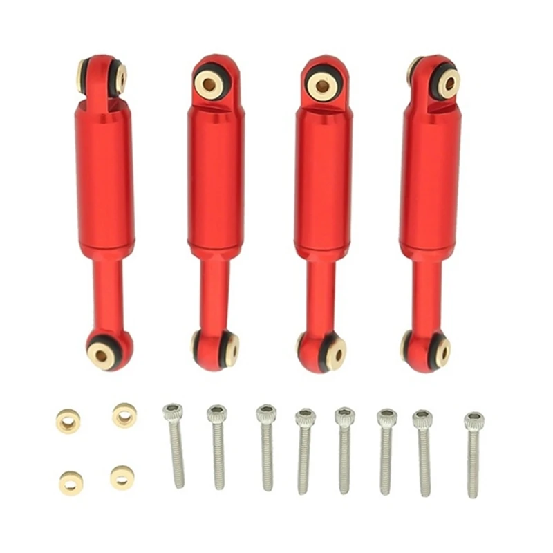 

4Pcs Metal Shock Absorbers Damper for Axial SCX24 90081 1/24 RC Crawler Car Upgrade Parts Accessories