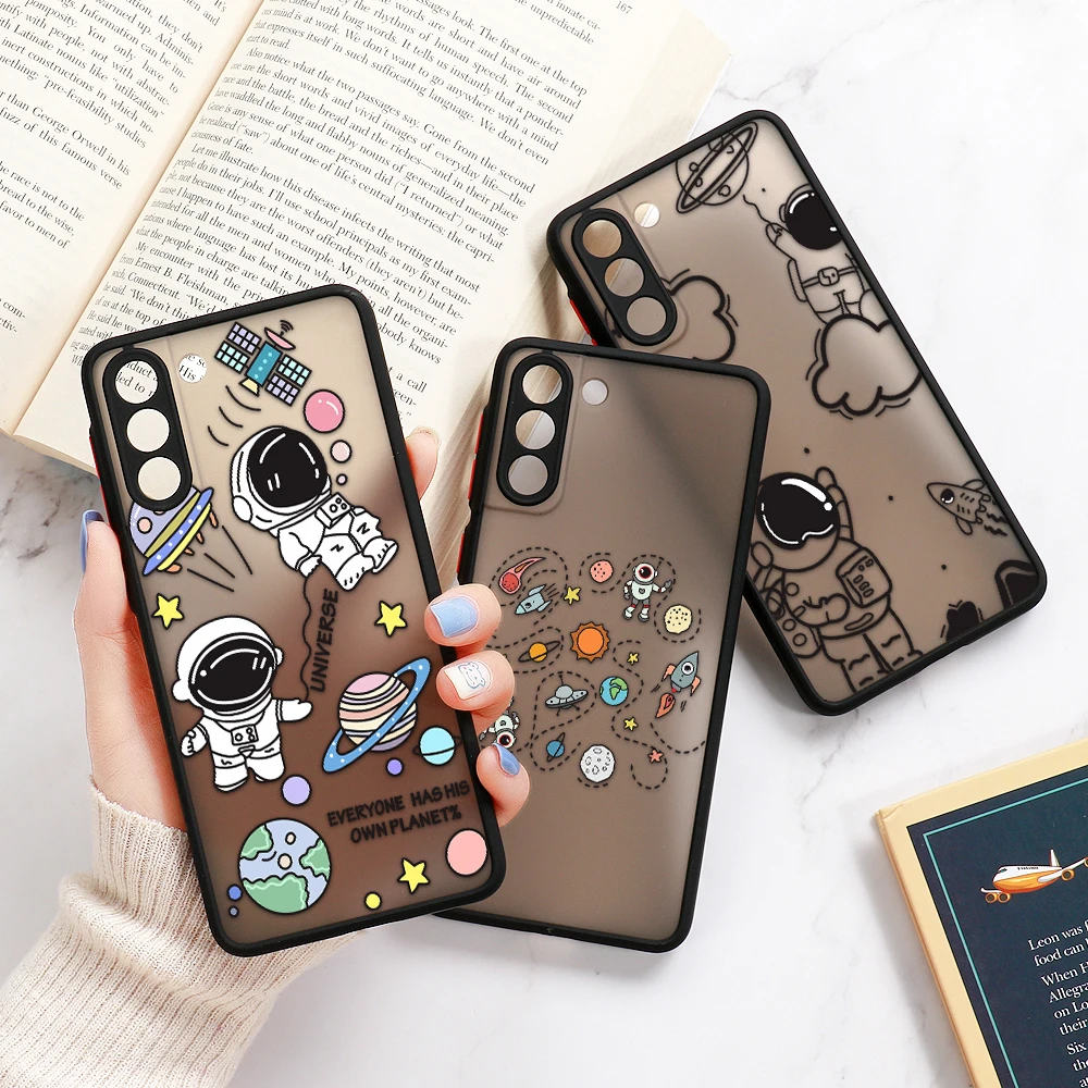 

Cartoon Astronaut Case For OPPO A8 A31 A9 A5 2020 A3S A11X A91 F15 Reno 3 5Z AX5 A5S C1 A12E A55 A83 A7 A12 AX7 Cases Silicone