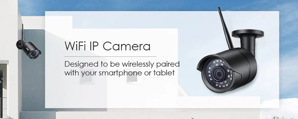 ZOSI 2MP 1080P Led беспроводная IP камера водонепроницаемая Смартфон пульт дистанционного управления CCTV ночного видения видео пуля инфракрасный монитор