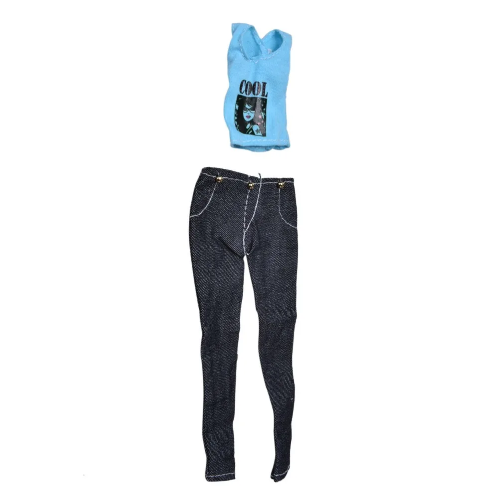 

1Set Fashion Outfit Casual Daily Travel Dress Up Long Sleeve Shirt Pants Trousers Clothes Doll Accessories Toy For Girl
