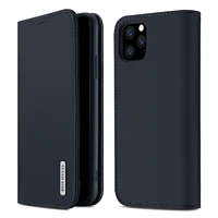 for iphone 11 pro max case duxducis wish series genuine leather wallet flip case with card slot magnetic closure full protection
