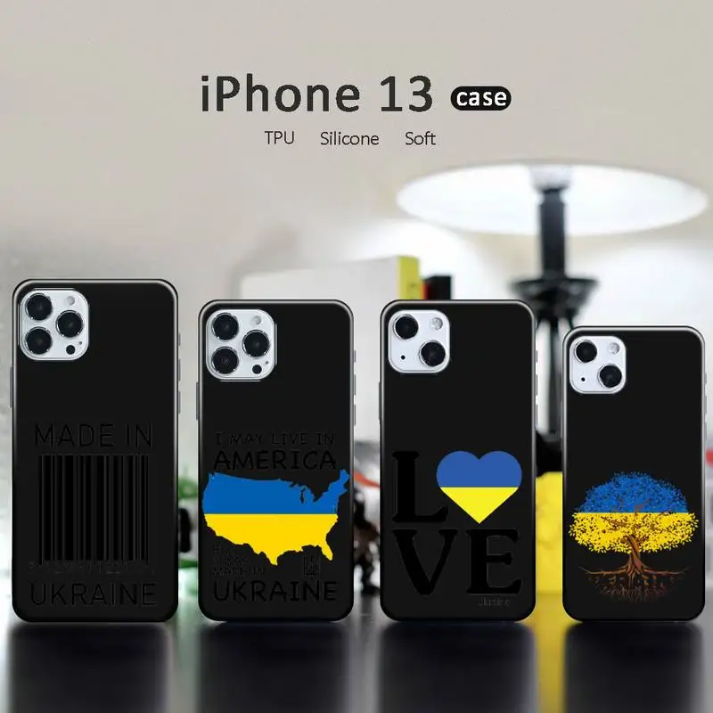 

Ukraine Flag Phone Case for iphone 13 12 11 pro mini XS max 6 6s 7 8 plus X XR soft TPU coque shell funda