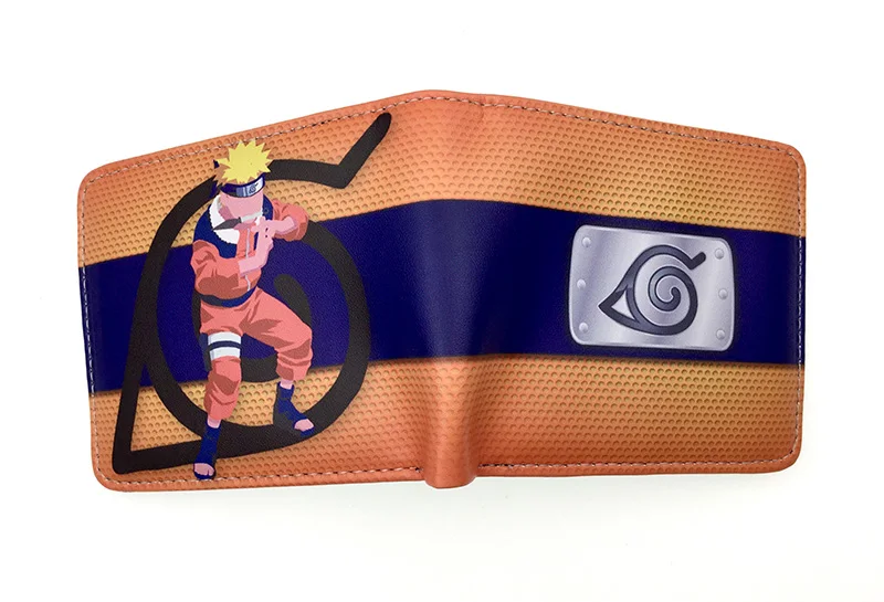 Новые кошельки из аниме Какаси и Саске кошелек с рисунком деревни ЧЕРНЫХ ЛИСТЬЕВ