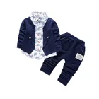 Детская Хлопковая футболка, штаны, 2 шт.компл., весна-осень