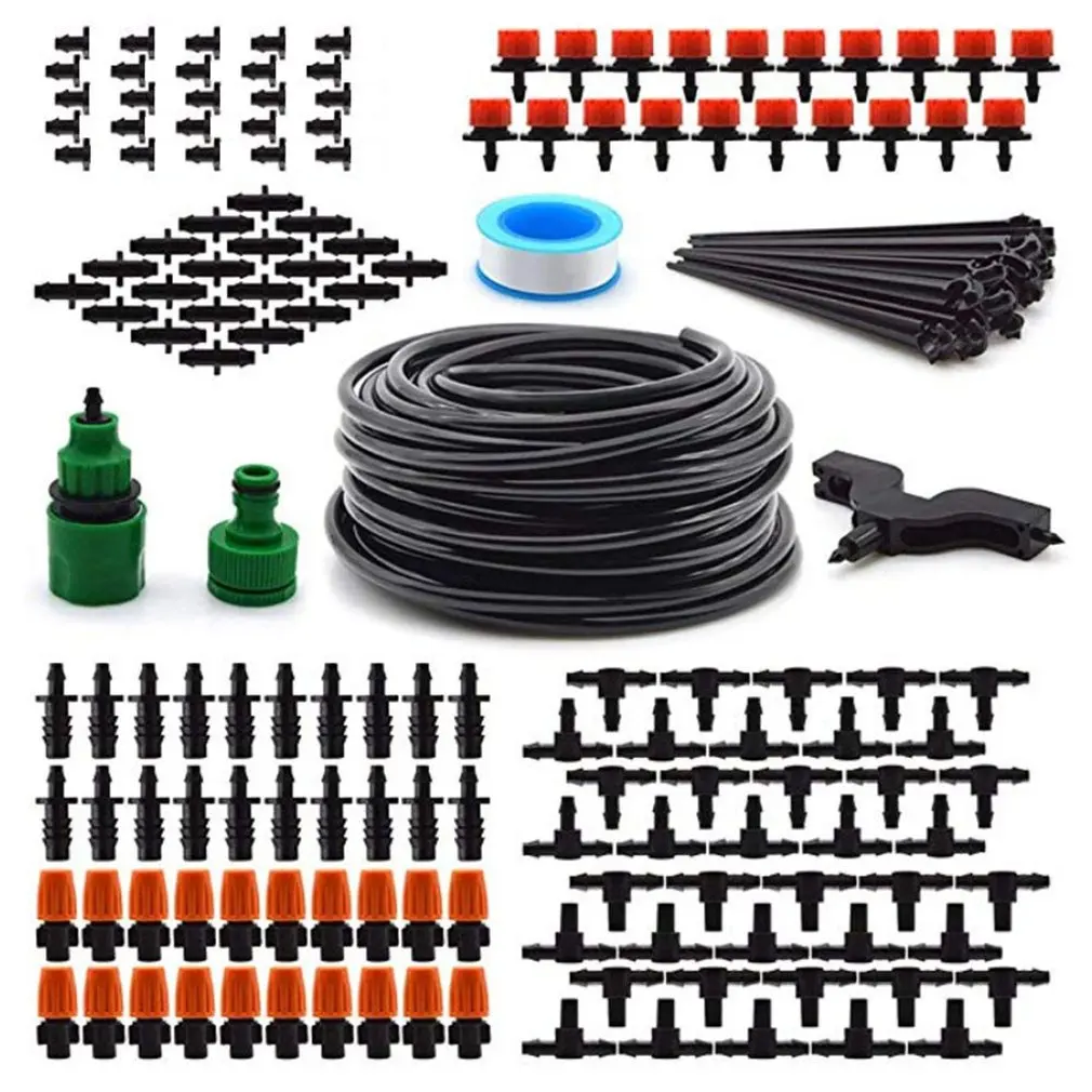 

Drip Irrigation System Automatic Watering Garden Hose Micro Drip Garden Watering Kits with Adjustable Drippers