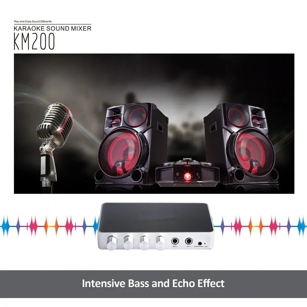 Sound Karaoke 4K HDMI-compatible Microphone Card Phone Set-top Box Digital Echo Amplifier Stereo Audio System Mixe | Электроника