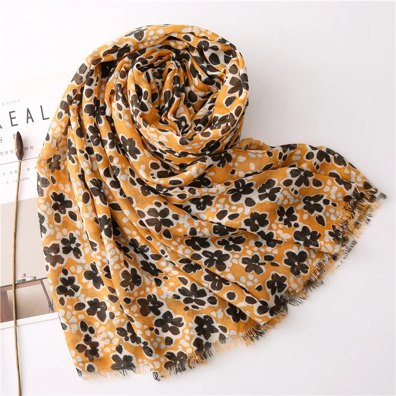 

2020 Limited Promotion Hijab Winter Export Thin Balinese For Spring And Summer Outing Sunscreen Shawl Coffee Printed Hemp Woman