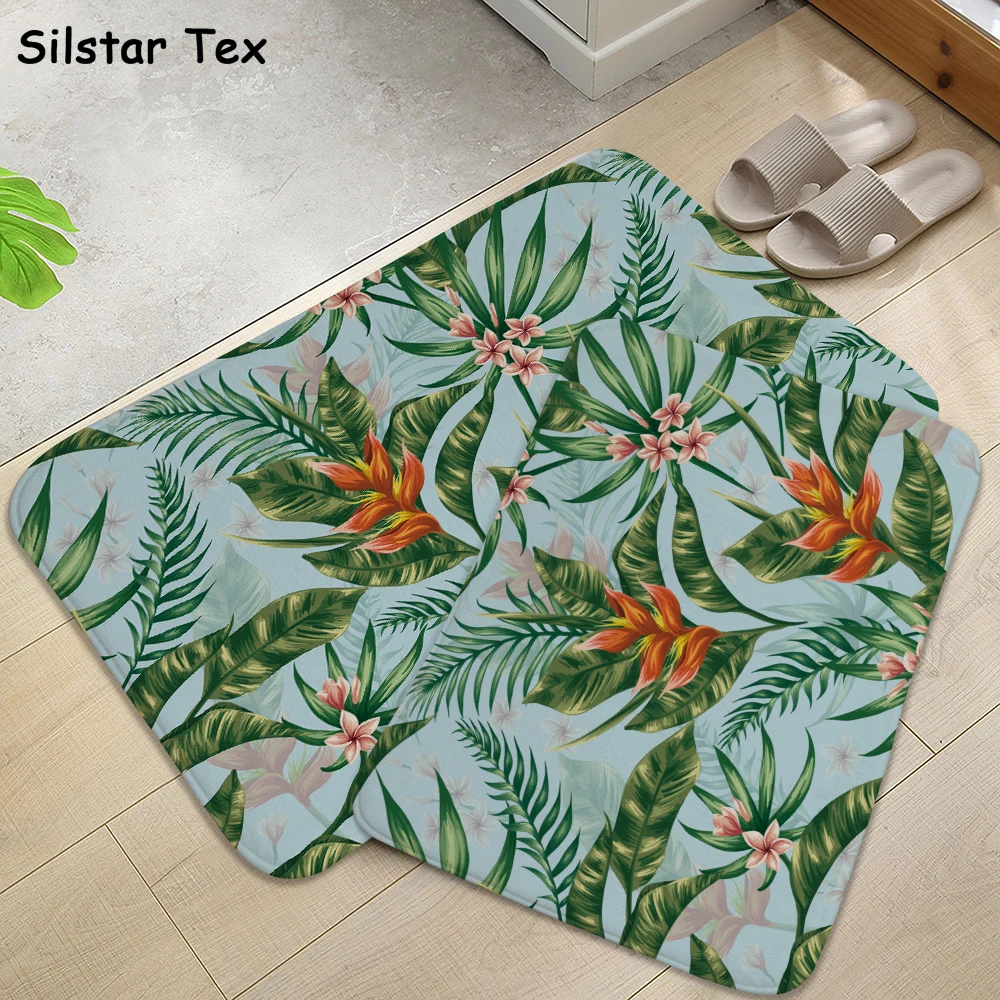 Silstar Tex коврики для ванной с тропическими пальмовыми листьями противоскользящий