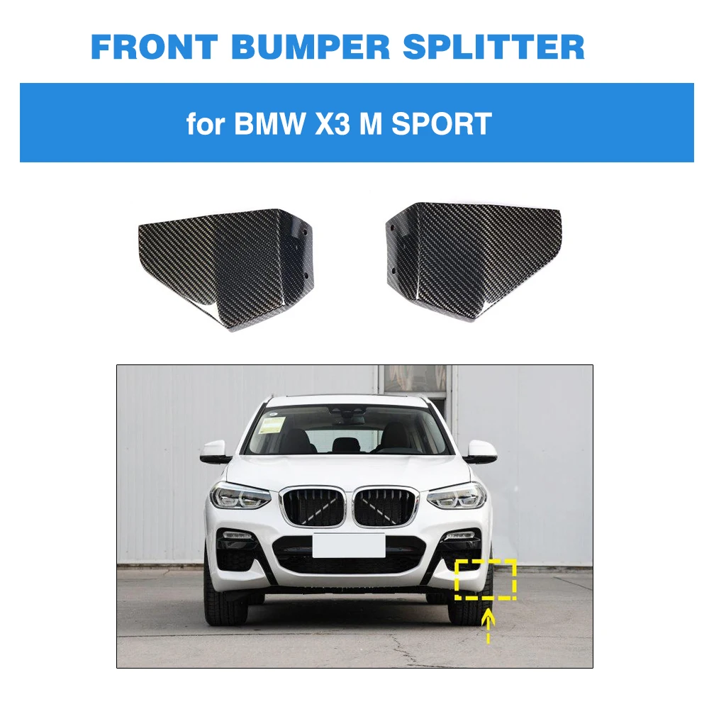 Передний бампер для BMW X3 M SPORT 2018 2019 передний разветвители углеродное
