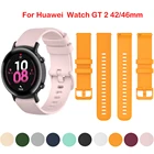 Ремешок силиконовый для наручных часов Huawei Watch GT 2 42 46 мм, спортивный сменный Браслет для смарт-часов GT2 Pro Honor Magic ES, 20 22 мм