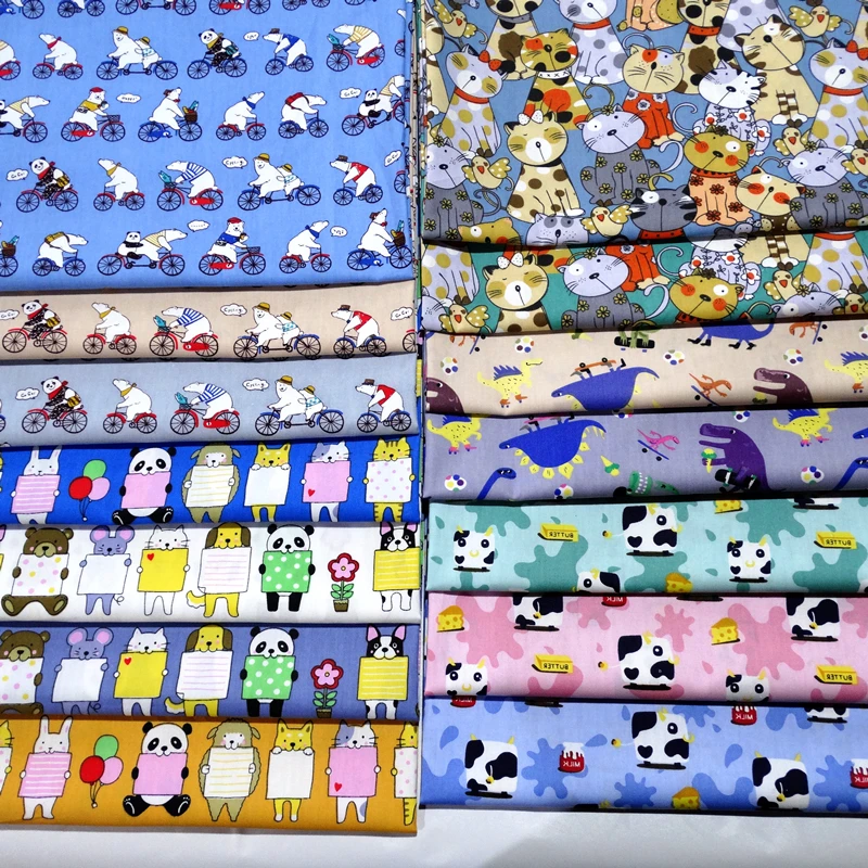 

Серена, 100% хлопок, ткань с мультяшным принтом, детское одеяло, одежда ручной работы, юбка, ткань из чистого хлопка, не флуоресцентная ткань