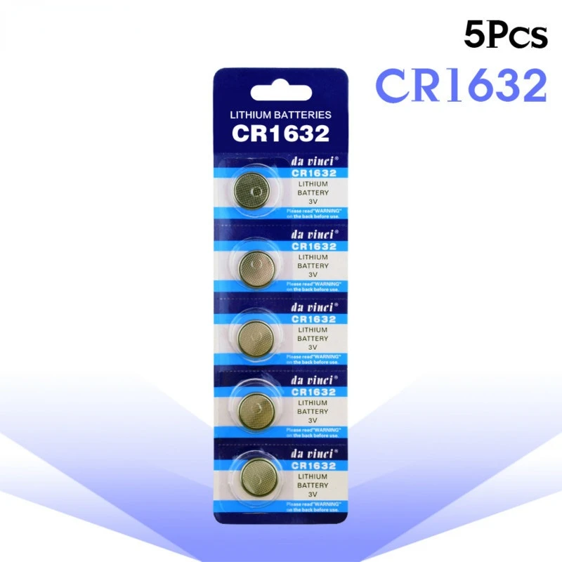 

5 шт. CR1632 кнопочные батареи LM1632 BR1632 ECR1632, монетная литиевая батарея 3 в CR 1632 для часов, электронных игрушек, пультов дистанционного управления