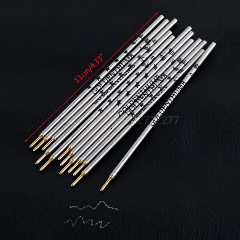 

100Pcs/Box Thumb Silver Iron Pipe Refill Clothing Leather Cloth Cutting Positioning Special Mark Line Pen Silver glod S07 19