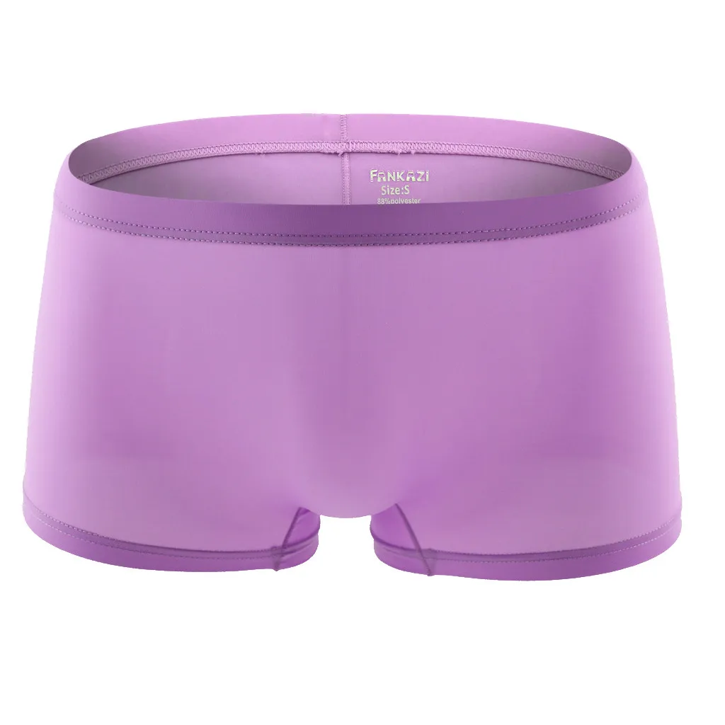 

Factory direct sales Sexy Lingerie Man Out Motion Nylon Pants Comfortable Knicker Pure Color Briefs Underpants 2020