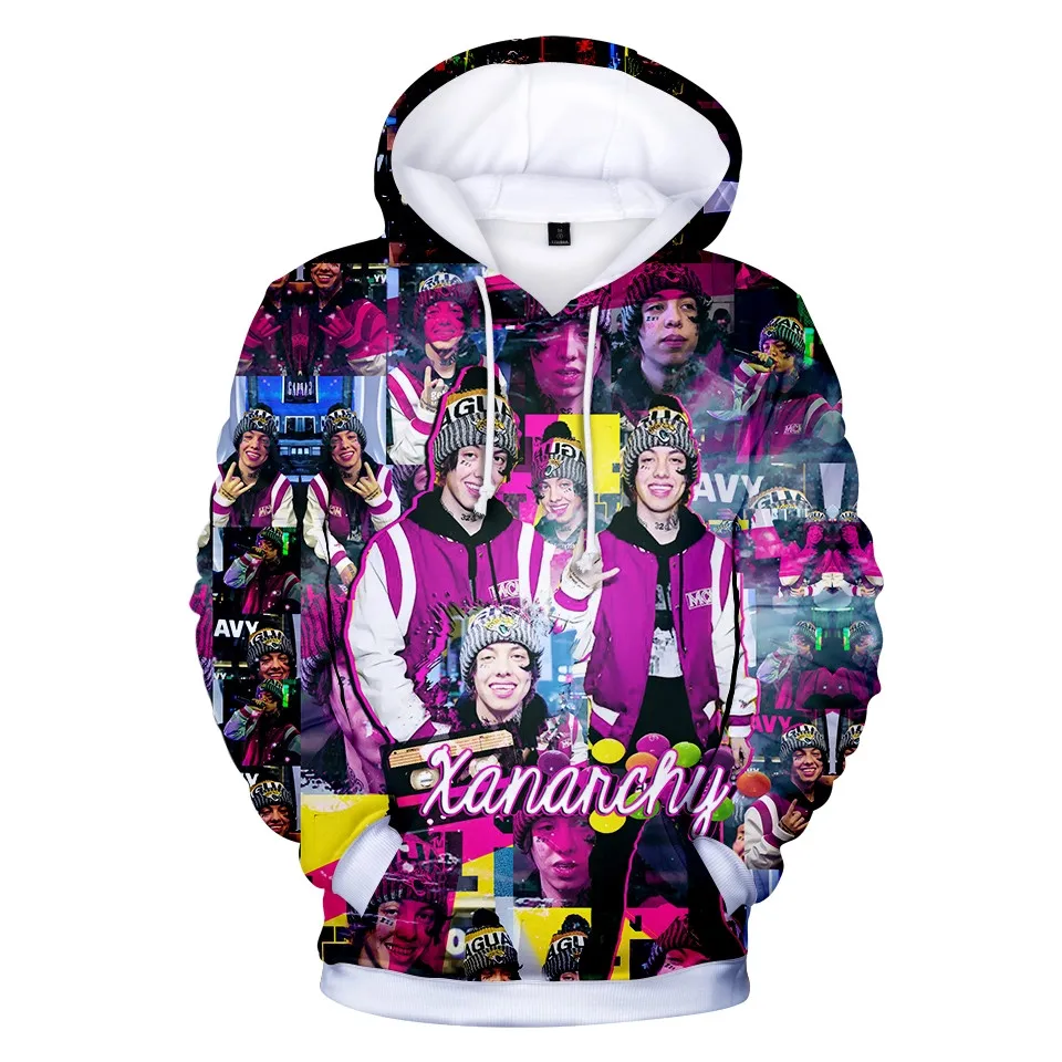 Новинка 2020 3D толстовки Kawaii Lil Xan xанархия Мужская/Женская толстовка с длинным