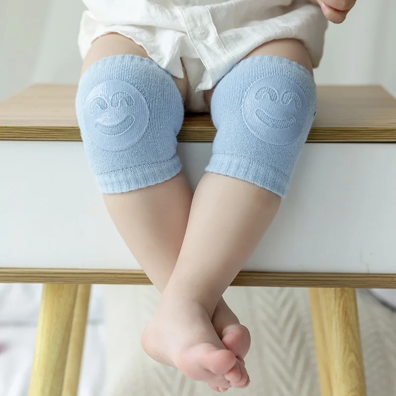 

1 Pair Baby Kneepad Toddlers Knee Protector Cartoon Smile Safety Crawling Non Slip Baby Accessories Newborn Care
