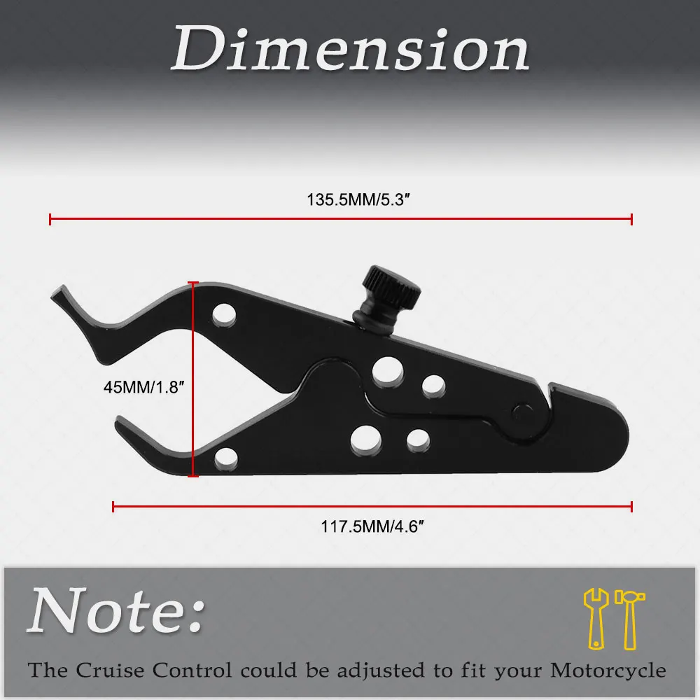 Зажим круиз контроля с резиновым кольцом черный подходит для универсального