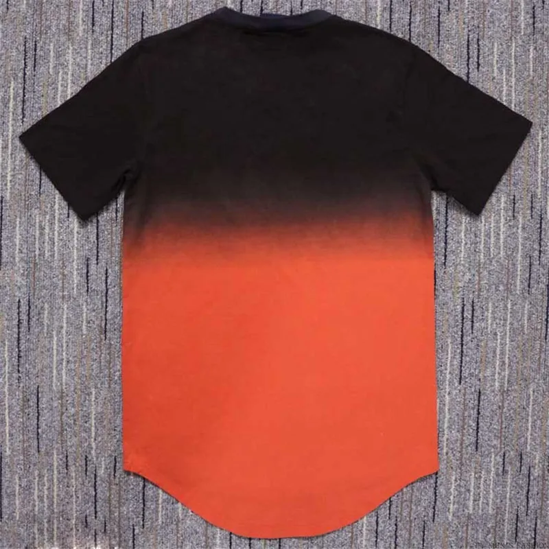 Новинка летняя хлопковая шелковая футболка siksilk с градиентным принтом короткими