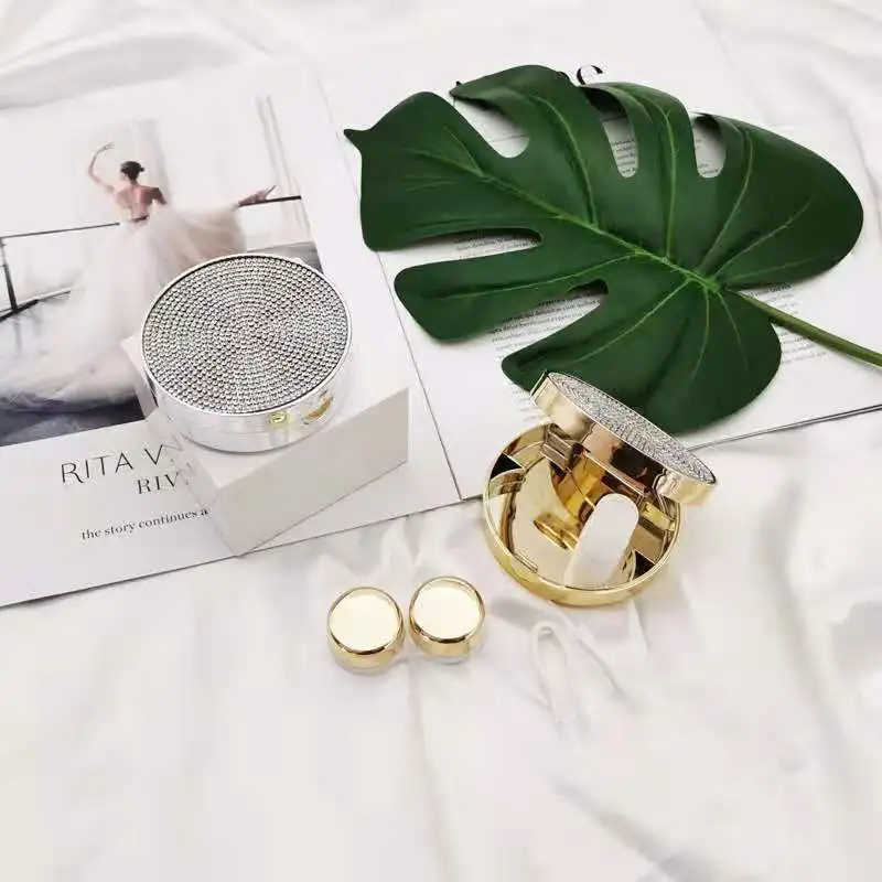 

Eyes Care Container Diamond Round Lens Case Mirror Travel Glasses Lenses Fashion Classic Box Kit Holder White Contact Lens Case