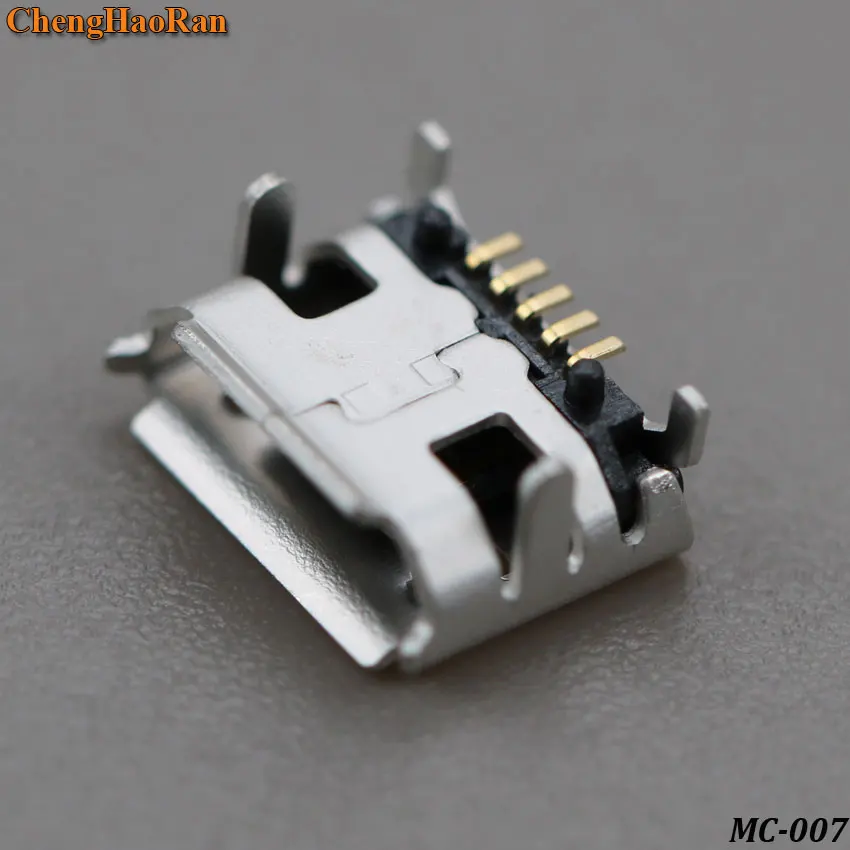 

ChengHaoRan 1 шт./лот Micro 5P USB разъем, 4 фута DIP Big Ox horn USB коннектор V8 порт, зарядная розетка