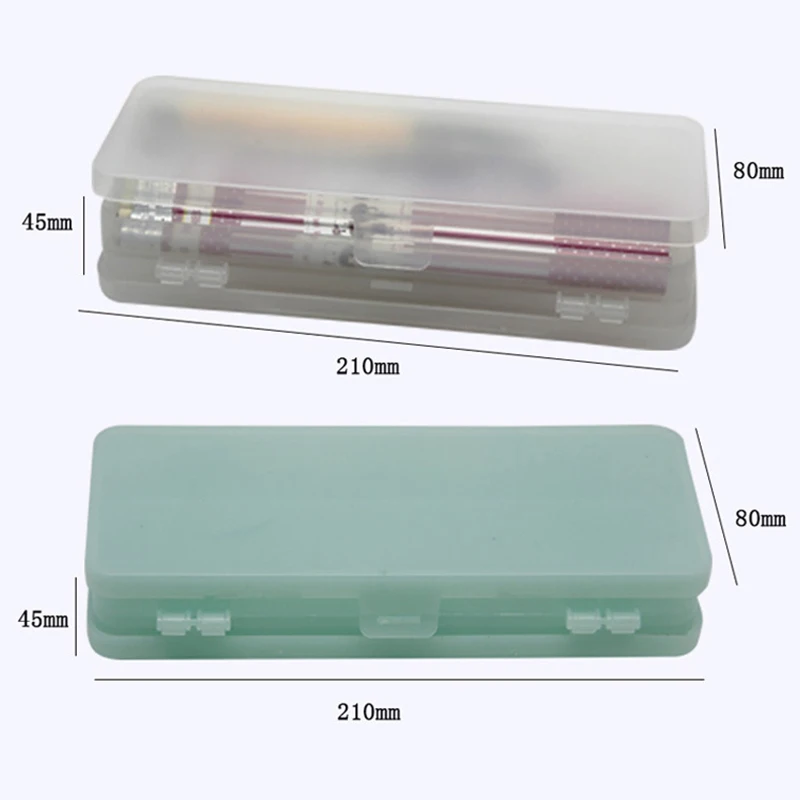 Простой двухслойный полупрозрачный чехол для карандаша матовые пластиковые