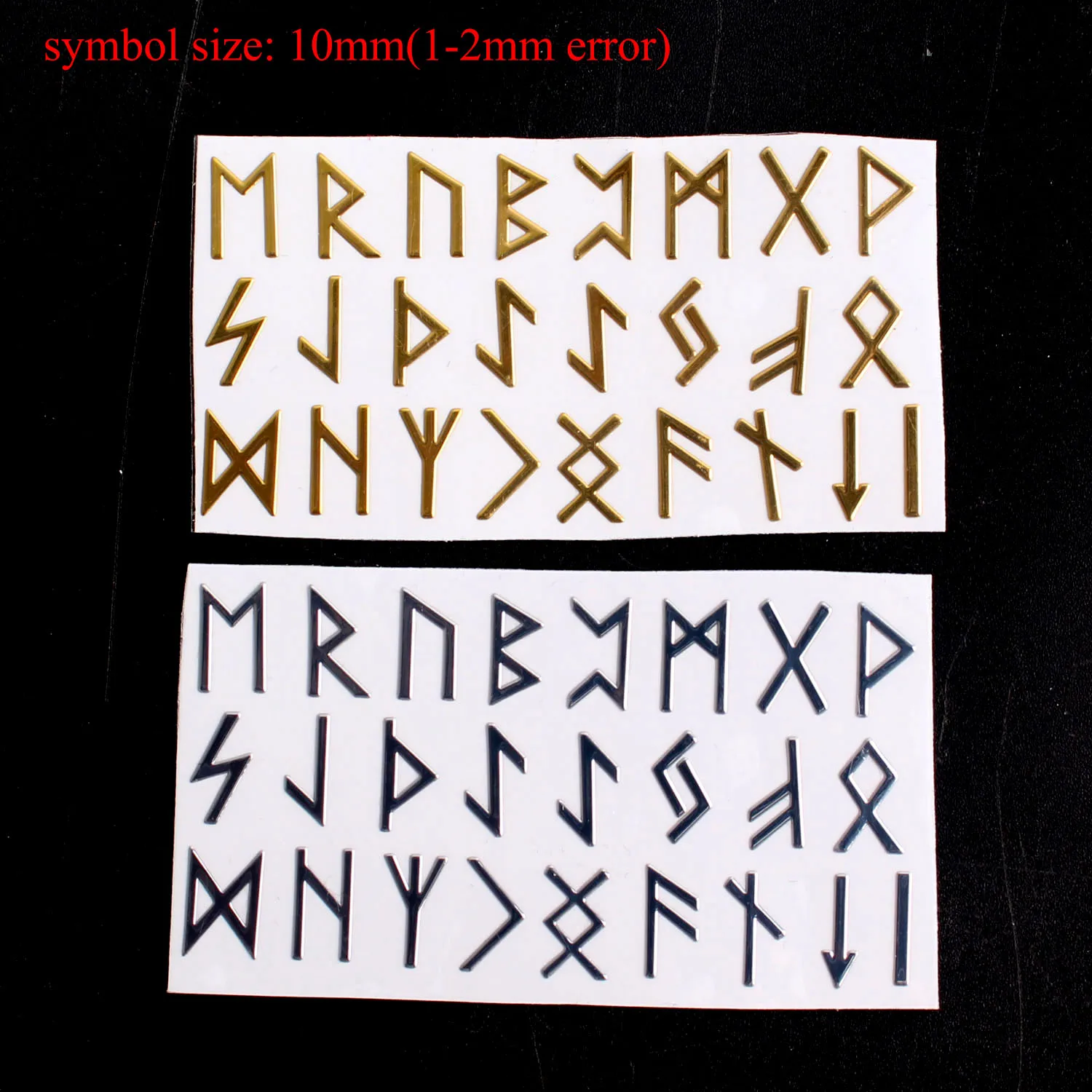 Chakra Energy Metal Rune Stickers Set Copper Paste Runes Amulet Geometry Symbols Sticker Decor Reiki Healing | Дом и сад
