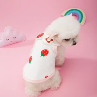 cat clothes thin breathable vest cute strawberry dog four seasons pet clothes