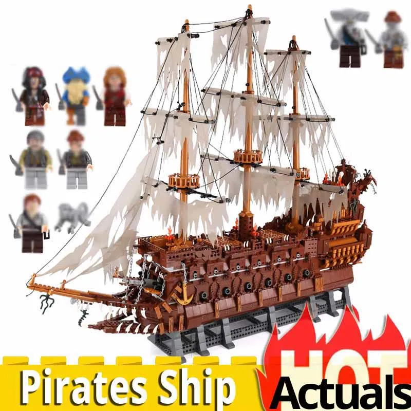 MOC 16016 4184 70810 22001 Пираты фильма Карибский корабль строительные блоки brickheadz Модель Строительный набор игрушка лодка
