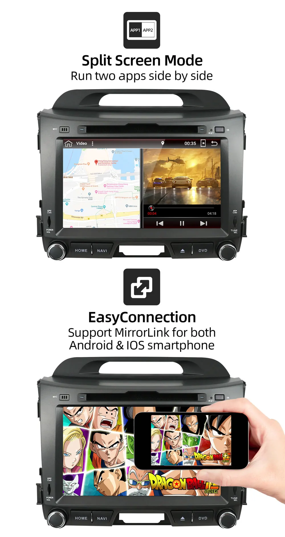 Bosion 2G+ 3 2G Android 9,0 автомобильный Радио Мультимедиа Видео плеер навигация gps 2 din для KIA Sportage 3 2010 2011- автомобильный dvd
