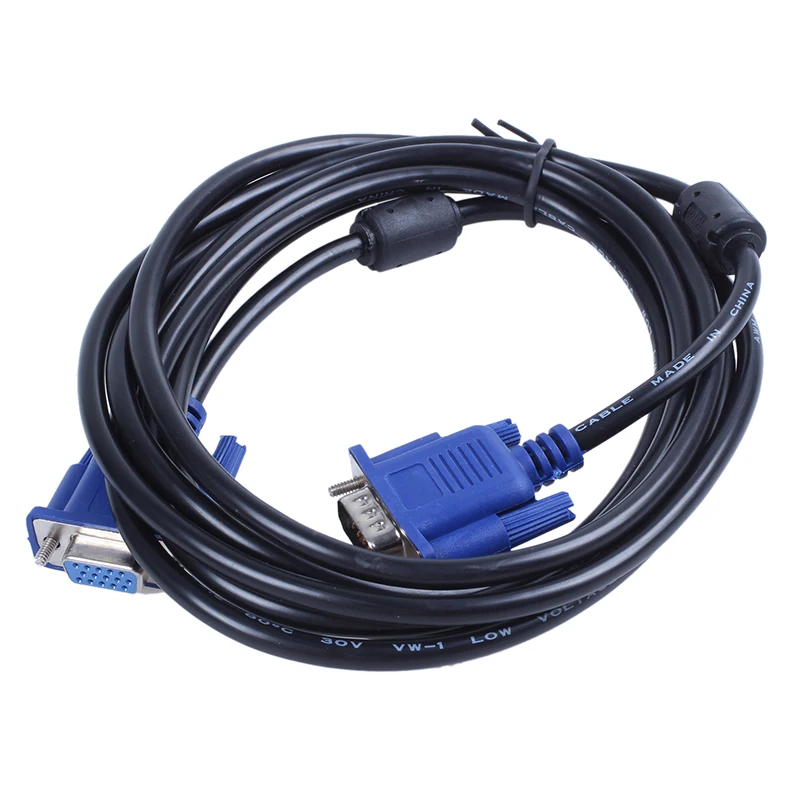 Розничная продажа 3 метра ПК компьютер 15Pin VGA папа к женскому M/F кабель адаптер