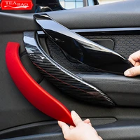 2pcs car interior door handle cover trim carbon fiber pattern abs for bmw 3 series f30 f31 f34 20132018 auto accessories