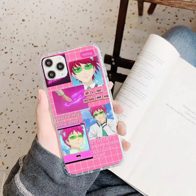

The Disastrous Life of Saiki K Saiki Kusuo Phone Case Transparent soft For iphone 5 se 6 6s 7 8 11 12 plus mini x xs xr pro max